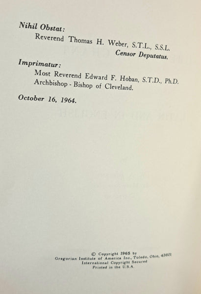 Gregorian Chant in Latin and in English