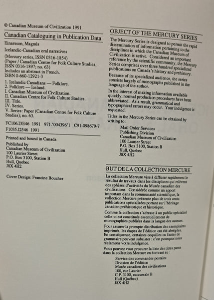 Icelandic-Canadian Oral Narratives