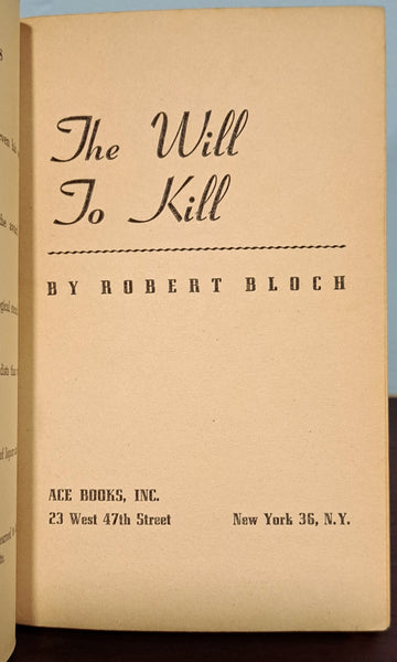 The Will To Kill