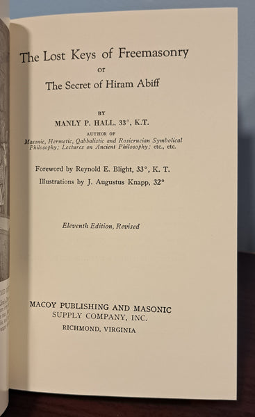 The Lost Keys of Freemasonry