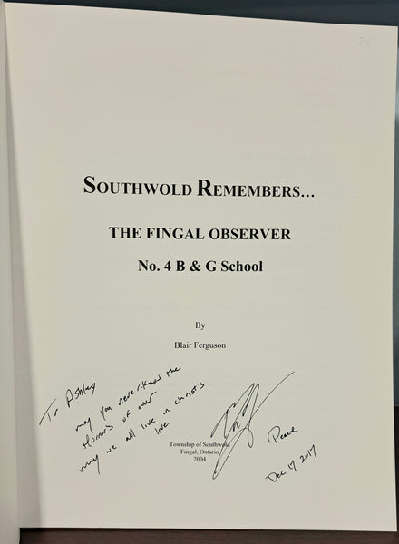 Southwold Remembers... The Fingal Observer No. 4 B & G School