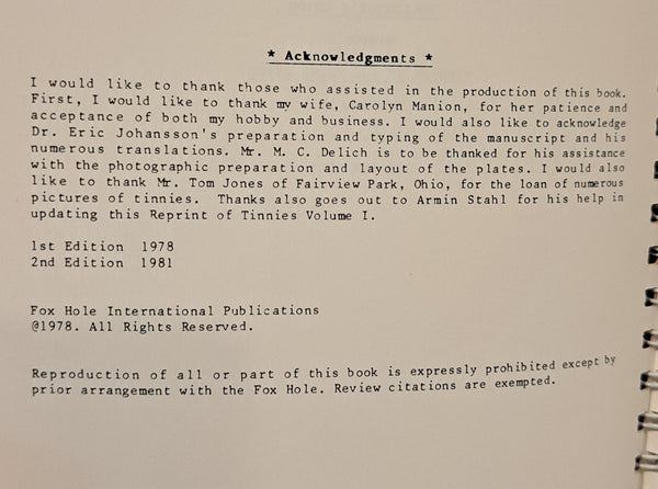 Collector's Guide No. 1: Tinnies of the Third Reich