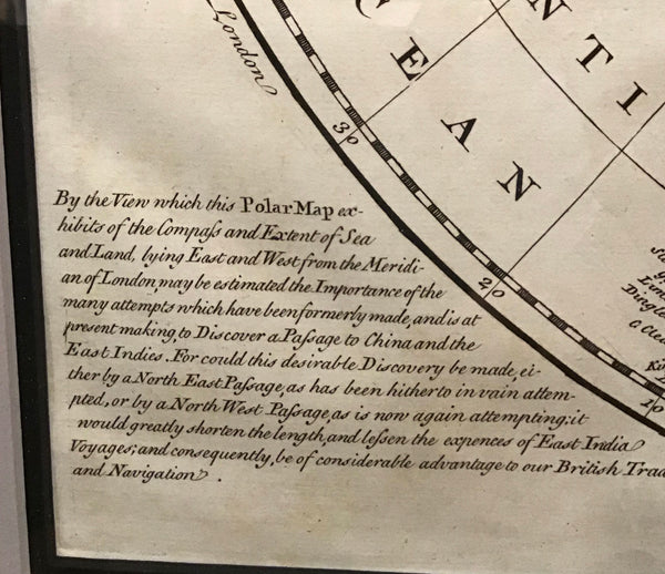 A New and Accurate Map of the North Pole with all the Countries hitherto Discovered Situated near or adjacent to it as well as some others more Remote. - Drawn from the latest and best Authorities and Regulated by Astronomical Observations by Eman. Bowen