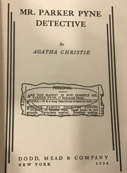 Mr. Parker Pyne, Detective