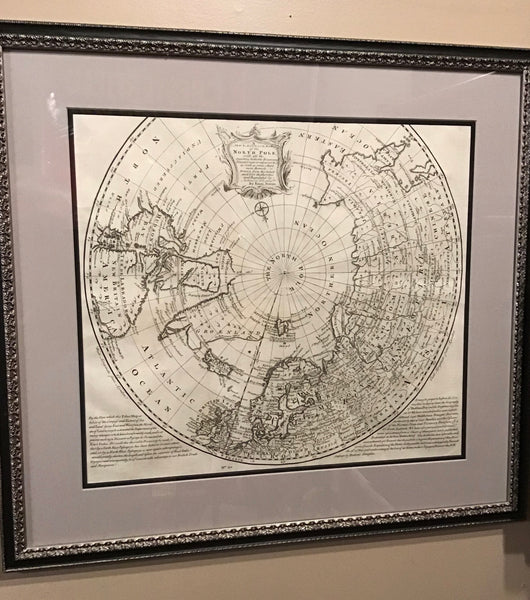 A New and Accurate Map of the North Pole with all the Countries hitherto Discovered Situated near or adjacent to it as well as some others more Remote. - Drawn from the latest and best Authorities and Regulated by Astronomical Observations by Eman. Bowen