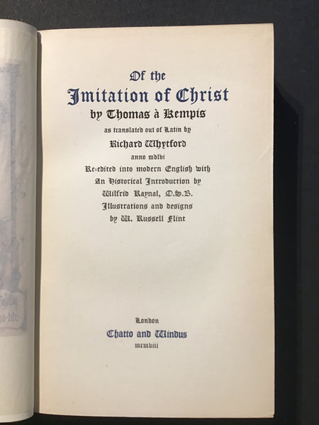 Of the Imitation of Christ (Sangorski and Sutcliffe binding)