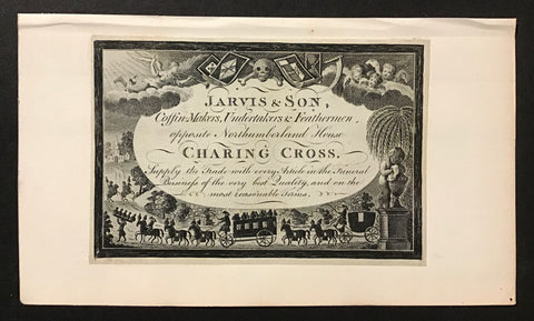 Jarvis and Son: Coffin Makers, Undertakers and Feathermen. -  Engraving
