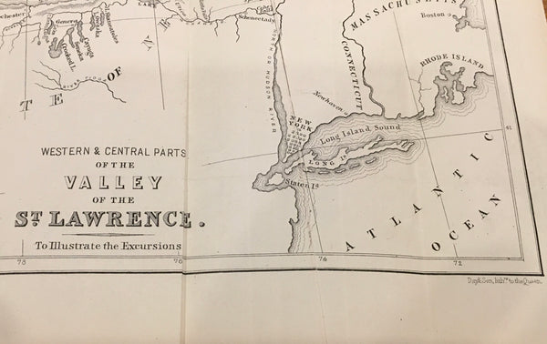 Great Lakes Map.    Western & central parts of the Valley of the St. Lawrence : to illustrate the excursions.